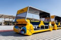 Expo 2020 Dubai - Expo Explorer yellow compressed air train.