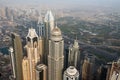 Aerial view of Dubai marina skyscrapers, UAE Royalty Free Stock Photo