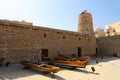 Dubai, UAE - February 14,2022: Al Fahidi Fort the oldest existing building in Dubai, its now the Dubai Museum. ItÃ¢â¬â¢s Royalty Free Stock Photo