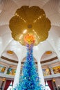 Beautiful glass sculpture in the lobby of the Atlantis the Palm, Dubai Royalty Free Stock Photo