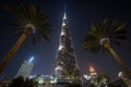 Burj Khalifa - the tallest building in the world at night, Dubai, UAE Royalty Free Stock Photo