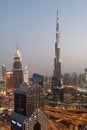 Dubai skyline at sunset, UAE Royalty Free Stock Photo