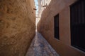 Old Dubai buildings and traditional Arabian street. Royalty Free Stock Photo