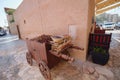 Old Dubai buildings and traditional Arabian street. Royalty Free Stock Photo