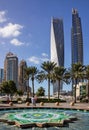 Dubai Marina skyscrapers, United Arab Emirates Royalty Free Stock Photo