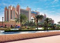 DUBAI, UAE - January 13: Panorama of Atlantis the Palm is a luxury 5 star hotel in Dubai, UAE on January 13, 2023 Royalty Free Stock Photo