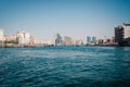 DUBAI, UAE - MARCH 7: Boats Abra ferries cruise business on the Bay Creek