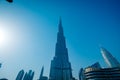 DUBAI, UAE - MARCH 8, 2017: Burj Khalifa building in Dubai. It is the tallest building in the world