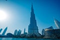 DUBAI, UAE - MARCH 8, 2017: Burj Khalifa building in Dubai. It is the tallest building in the world
