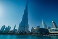 DUBAI, UAE - MARCH 8, 2017: Burj Khalifa building in Dubai. It is the tallest building in the world