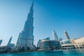 DUBAI, UAE - MARCH 8, 2017: Burj Khalifa building in Dubai. It is the tallest building in the world