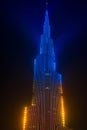 Burj Khalifa Skyscraper Illumination Lights in Dubai