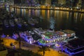 Dubai, UAE - March 07 2013:night view of Marina Bay Royalty Free Stock Photo