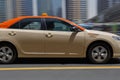 DUBAI, UAE - MAY 12, 2016: close up of taxi