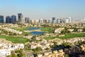 DUBAI, UAE - MAY 20, 2019: Dubai Sport city panoramic view on May 20,2019