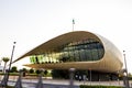 DUBAI, UAE - May 18, 2018: Etihad Museum cultural offering magnificent new building located in Jumeirah, Dubai, UAE