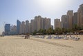 DUBAI, UAE - MAY 12, 2016: GBR beach Royalty Free Stock Photo