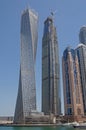 DUBAI, UAE - MAY 15, 2016: view on Cayan Tower Royalty Free Stock Photo