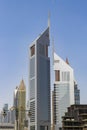 Dubai, UAE - 07.10.2021 Modern buildings along the road. Outdoors Royalty Free Stock Photo