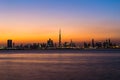 Dubai/UAE- Nov 17 2017: Dubai city skyline after sunset