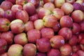 Dubai UAE - November 2019: Bunch of pink apples on boxes in supermarket. Apple put on sale shelves in the supermarket. Fresh ripe Royalty Free Stock Photo
