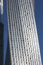 DUBAI, UAE - NOVEMBER 23, 2017: Cayan Tower building in Dubai Marina, UAE. The residential skyscraper was designed by Skidmore,