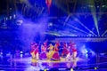 Dubai, UAE - November 4, 2021: Celebrating Diwali, Festival of Lights at Expo2020 featuring dancers and cultural groups