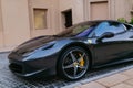 Dubai, UAE - November 16, 2013. Ferrari parked at the Dubai Mall