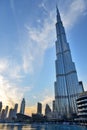 The view on Burj Khalifa in sunset