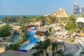 People visiting the Aquaventure Water Park in Dubai