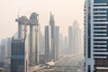 Dubai, UAE - October, 2018. Building costruction of Tall Dubai Marina skyscrapers in UAE Royalty Free Stock Photo