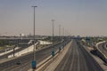 DUBAI, UAE - OCTOBER 30, 2021: Expor Road in Dubai, United Arab Emirate