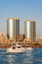 Deira Twin Towers in Dubai Royalty Free Stock Photo