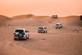 DUBAI, UAE Safari - driving on the desert, traditional entertainment for tourists