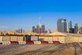 Burj Khalifa building and other buildings under construction. Dubai city Royalty Free Stock Photo