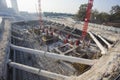 construction site for big building foundation, Dubai Royalty Free Stock Photo