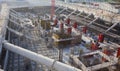 construction site for big building foundation, Dubai Royalty Free Stock Photo