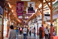 Dubai, UAE 2020: Shopkeepers waiting for the customers in a local market There has been major impact worldwide in the business ami