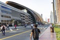 Dubai, UAE - 21.06.2023 - Shot of the Business Bay metro station. City