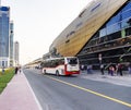 Dubai, UAE - 21.06.2023 - Shot of the Business Bay metro station. City