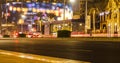 Dubai, UAE - 08.09.2022 - Shot of a street in downtown area at night. City