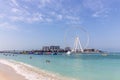 Skyline of Bluewaters Island with Ain Dubai Dubai Eye, Dubai, UAE Royalty Free Stock Photo