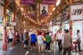 Dubai, UAE - 12th october, 2022 : people tourist walk sightseeing old gold souk in old Dubai. Famous attraction and landmark in