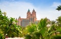 Atlantis Aqua venture water park locates on the Palm Jumeirah. Slides, pool and playing zone Royalty Free Stock Photo