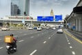 Dubai, UAE / 11. 05. 2018: view of dubai infrastructure from the motorway highway Royalty Free Stock Photo