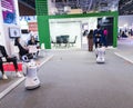 Dubai, UAE - 10.14.2022 - Visitors, robots and participants of GITEX exhibition. Event