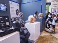 Dubai, UAE - 10.14.2022 - Visitors, robots and participants of GITEX exhibition. Event