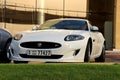 2013 white Jaguar XK with Dubai plates