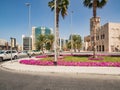 Dubai, United Arab Emirates. Close up on the Bastakia Quarter architecture in Bur Dubai Royalty Free Stock Photo