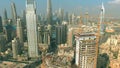 DUBAI, UNITED ARAB EMIRATES - DECEMBER 30, 2019. Aerial view of the Burj Khalifa within Downtown cityscape Royalty Free Stock Photo